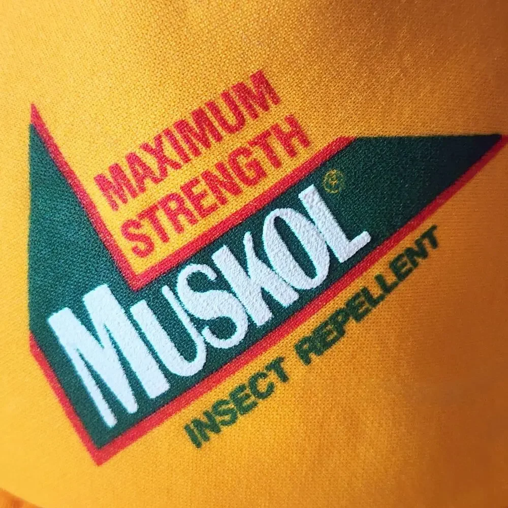Rare Maximum Strength Muskol Insect Repellent SnapBack Mesh Trucker Hat VTG